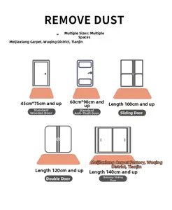 Size guide for diatom mud mat from 45cm to 140cm fits standard and sliding doors