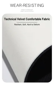Detalle macro de alfombrilla de cocina impermeable en terciopelo tech antideslizante