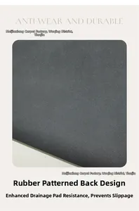 Primer plano de la base de goma antideslizante con textura fina para alfombras de baño