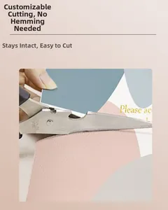 Detail showing the waterproof leather mat being cut with scissors to fit various window sills
