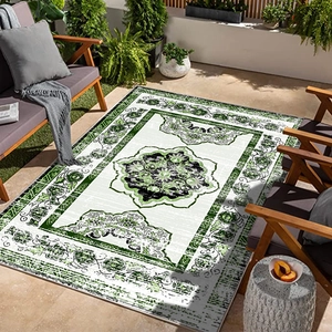 Vintage Bohemian Persian Style Living Room Rug Large Distressed Medallion Area Rug Washable Non-Slip Floor Carpet For Bedroom