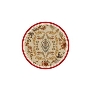 American vintage round floral area rug with intricate Persian patterns for living rooms
