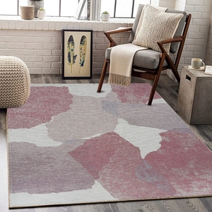 Nordic Abstract Pattern Area Rug Polyester Faux Cashmere Large Printed Carpet Non-Slip Floor Mat For Living Room Bedroom Decor
