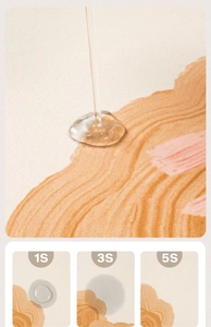 Detailed view of quick absorption sequence on orange abstract anti-slip bath mat