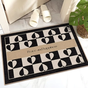 French Luxury Polyester Non-Slip Entryway Mat Printed Geometric Pattern Easy Care Bedroom Living Room Decorative Indoor Floor Carpet