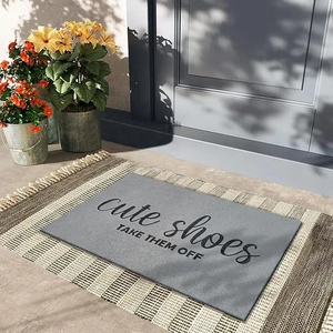 Moderne Minimalistische Kieselgur-Schlamm Rutschfeste Absorbierende Fußmatte Für Eingang Badezimmer Küche Bodenmatte Mit Buchstabendruck Dekofläche