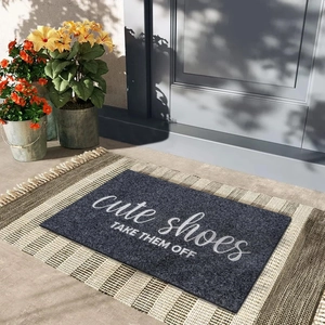 Moderne Schlammmatte mit 'TAKE THEM OFF' Text für den Eingang und das Badezimmer