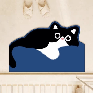 Modern diatomaceous earth cat shaped non-slip mat for bathroom and entrance use