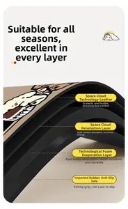 Detail view of the multi-layer absorbent structure with non-slip rubber backing