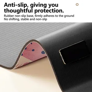 Absorbent diatomite bath mat with grey chevron texture and non-slip rubber backing