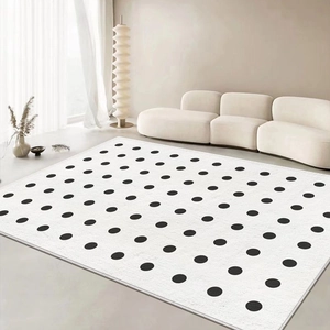 Modern Minimalist Abstract Polyester Area Rug For Living Room Bedroom Non-Slip Faux Cashmere Geometric Carpet Floor Mat