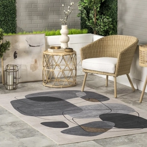 Modern Nordic Geometric Rug Non-Slip Polyester Area Carpet Abstract Pattern Floor Mat For Living Room Bedroom Balcony Home Decor