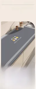 Macro del tappeto cucina assorbente in farina di fossili con motivo decorativo shiba inu