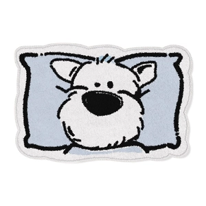 Cartoon Dog Non-Slip Floor Mat Cute Animal Shaped Polyester Bath Rug Soft Faux Cashmere Area Rug For Bedroom Bathroom Home Decor