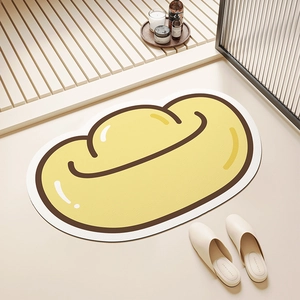 Cartoon Ingot Shape Diatom Mud Floor Mat Non-Slip Absorbent Entrance Bathroom Kitchen Door Mat Decorative Ingot Style Mat