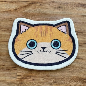 Détail macro du tapis de chat en cachemire synthétique montrant la texture des fibres