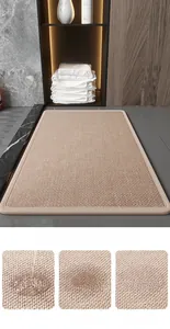 Macro shot showing woven texture and 3-second rapid water absorption of the pet feeding mat