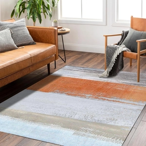 Modern Minimalist Abstract Gradient Faux Cashmere Rug Non-Slip Washable Area Rug For Living Room Bedroom Bedside Floor Mat