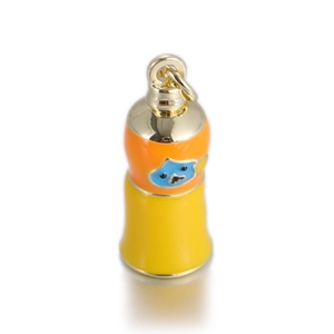 Detail of colorful enamel charms with cute cartoon cat motifs for DIY jewelry making