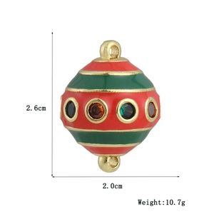 Dettaglio del ciondolo smaltato da 2,6 cm con dimensioni e peso per gioielli fai-da-te