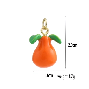 Vue détaillée du pendentif poire doré 18k avec mesures et poids de l'article