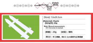 Specifiche tecniche dei pannelli per recinzione natalizia in plastica bianca 12x29,5 cm