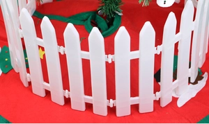 Recinzione per albero di Natale in plastica bianca con fibbie per decorazioni festive