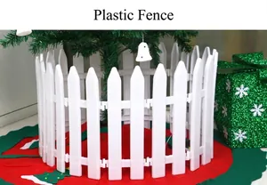 Recinto in plastica bianca per la base dell'albero di Natale, decorazione per le feste