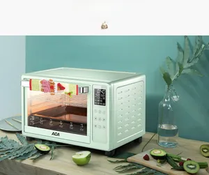 Detailed view of gingerbread man knit cover on green countertop oven handle