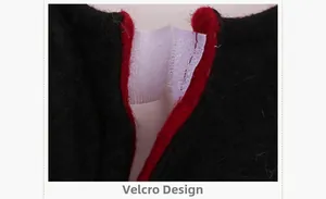 Detail view of the secure velcro closure design on the 120cm Christmas tree skirt