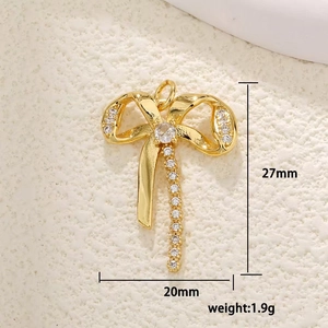 Macro shot of cubic zirconia butterfly pendant with 27mm height and 20mm width details
