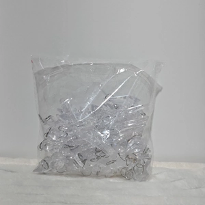 Clear acrylic icicle ornaments bulk pack with metal rings for Christmas tree decor