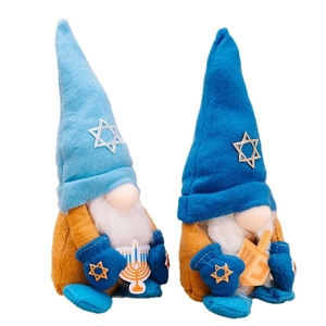Gnomes de Hanoucca avec décorations Menorah et Dreidel pour décoration de fête juive