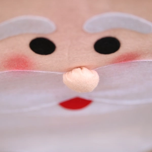 Christmas Santa Claus chair cover made of red and white non-woven felt fabric