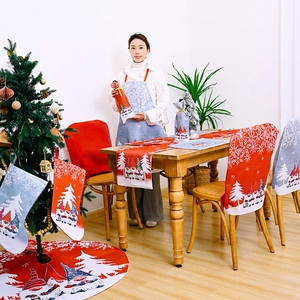 Christmas table runner set with gnomes and snowflakes for festive holiday home decoration