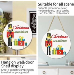 Christmas countdown calendar featuring nutcracker design with wall and stand display