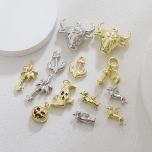 Assortiment 18k vergulde Halloween pompoen en spook bedeltjes voor DIY sieraden maken