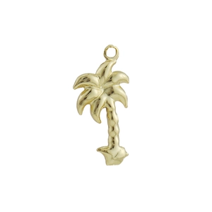 18k vergulde kokosboom hanger met ronde ring voor het maken van DIY sieraden