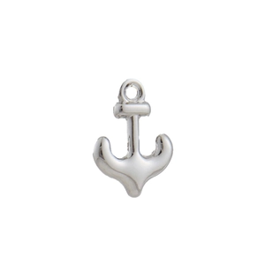Gepolijste zilveren anker hanger van roestvrij staal voor DIY sieraden projecten