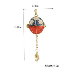 Heißluftballon Emaille Anhänger Abmessungen mit Größenangaben und detailliertem Gewicht