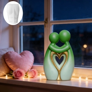 Silicone mold for romantic hugging couple candle and DIY scented resin craft statues