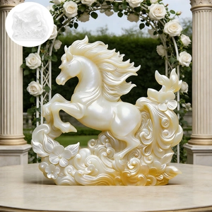 Pegasus silicone mold for DIY resin candles with detailed flower and cloud base design