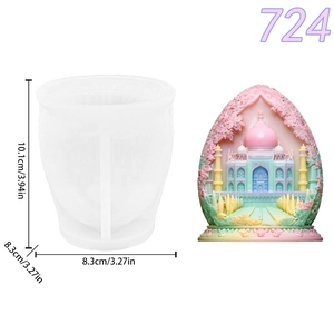 Taj Mahal architecture egg mold for DIY scented candles and gypsum crafts