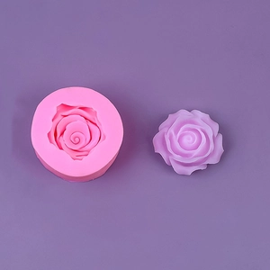 3D rose flower silicone mold for chocolate and fondant cake baking with detailed petals