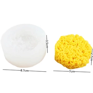 Poached egg noodle silicone mold with measurements for DIY candle and soap making