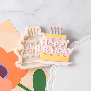 Stampo in Silicone con Lettere Happy Birthday per Torte Fondente Cioccolato Fai da Te Decorazione Cottura Casa Cucina