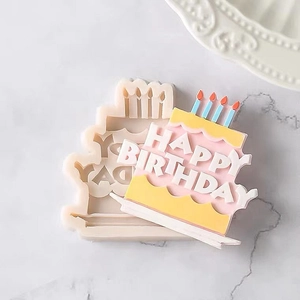 Stampo in silicone per torta di compleanno a 3 livelli per fondente e cioccolato