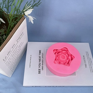 Stampo in silicone loto 3D per candele e saponi fai-da-te con petali floreali testurizzati