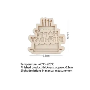 Stampo in silicone Happy Birthday per decorazione di torte fondente e cioccolato