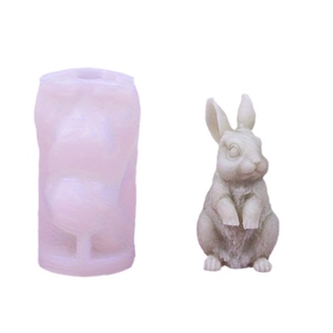 Stampo in silicone a forma di coniglio per candele profumate fai-da-te e gessi decorativi